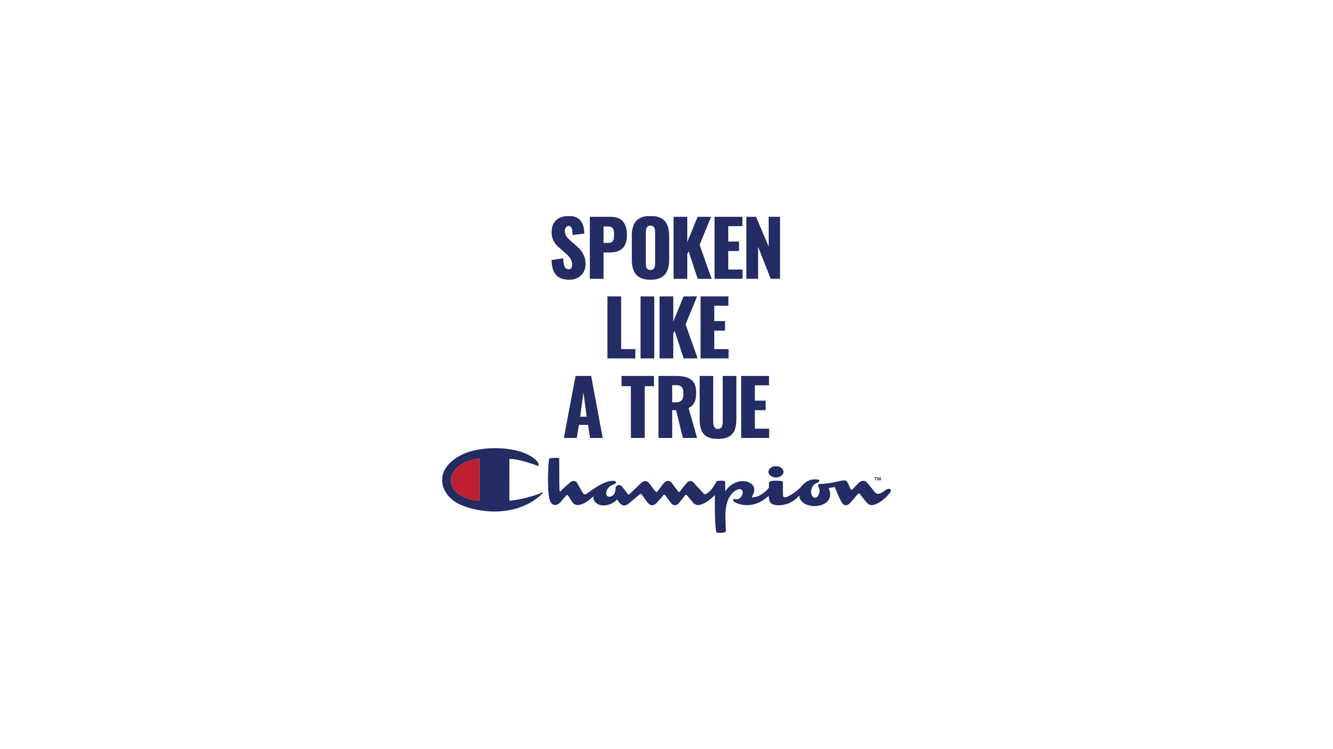 「SPOKEN LIKE A TRUE Champion」キャンペーングラフィック